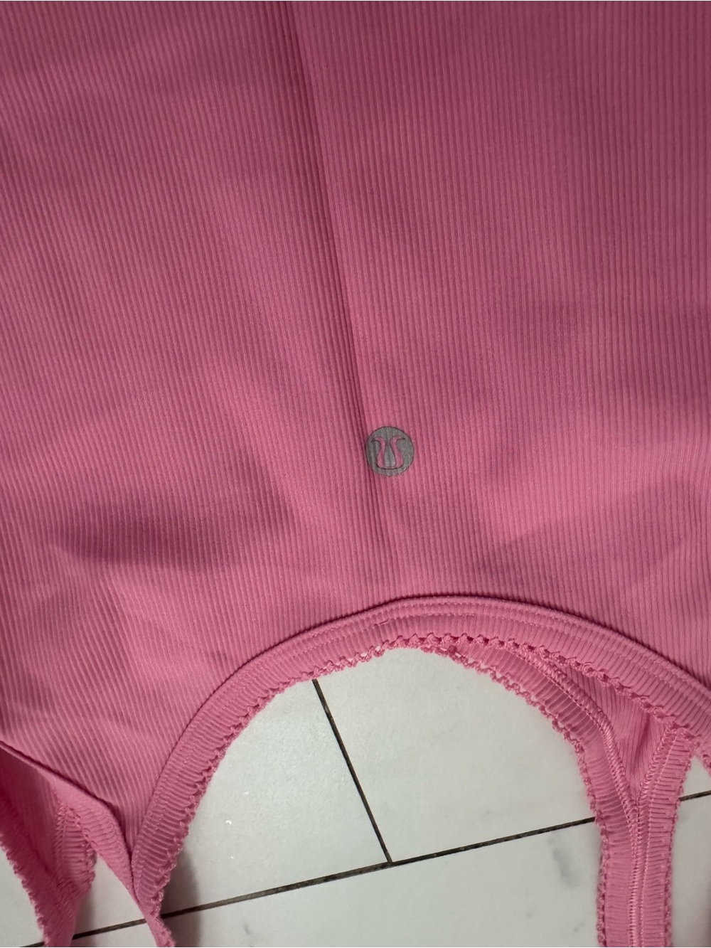 lululemon athletica Pink Ribbed Crop Tank